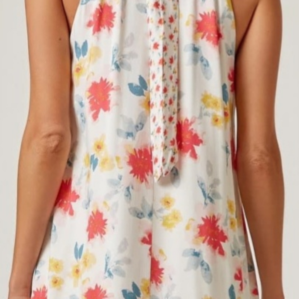 Andre by unit white floral babydoll sundress